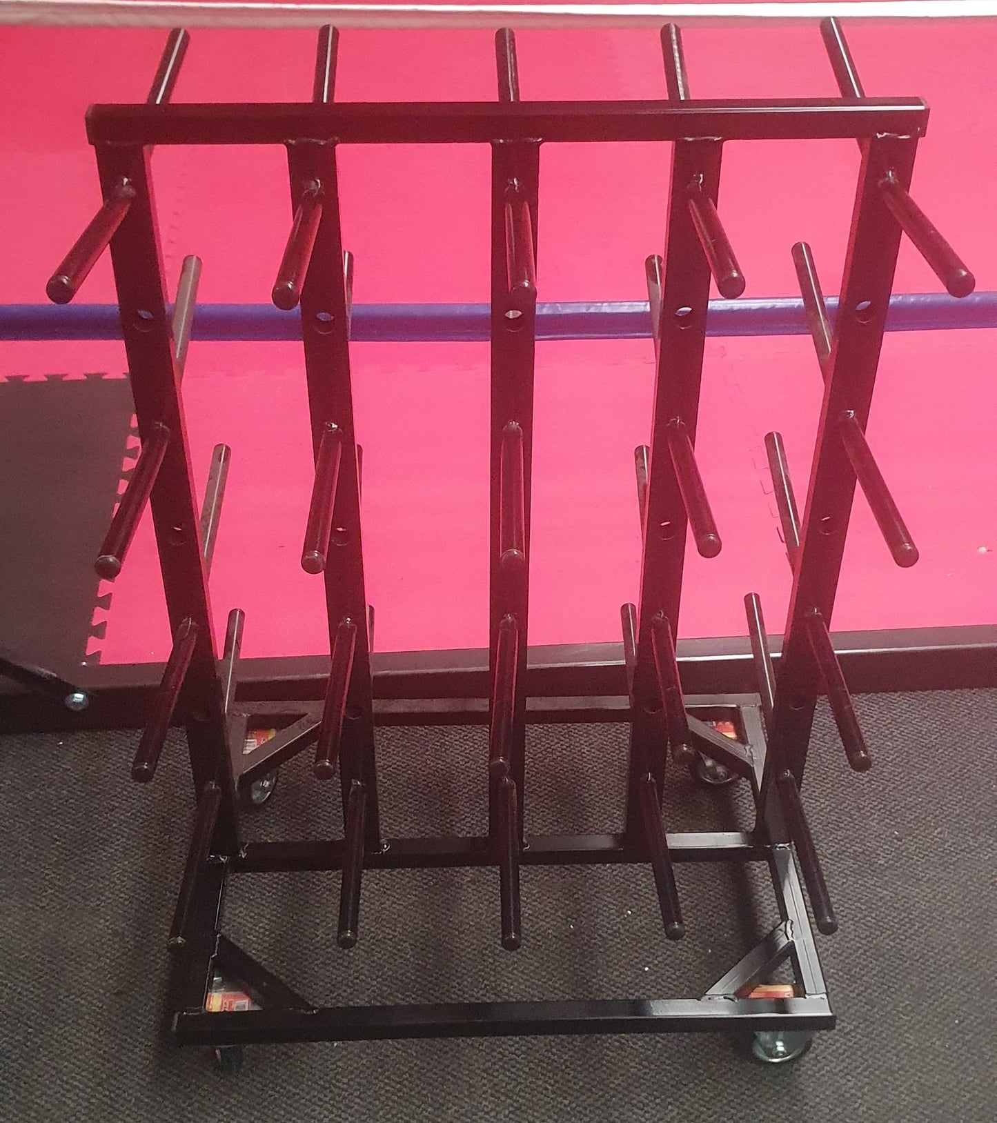 boxing gloves rack on wheels