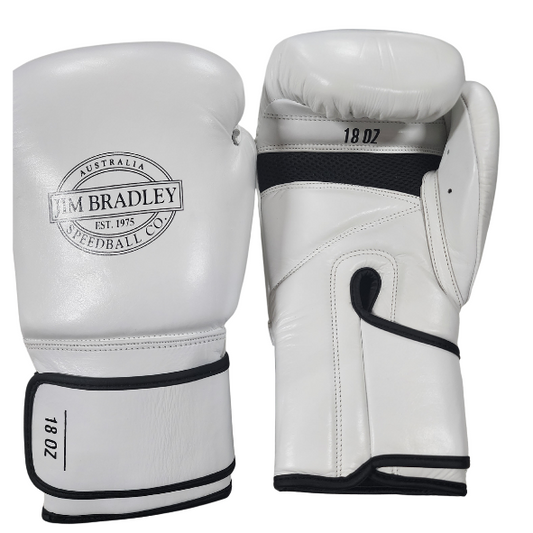 white and black boxing gloves