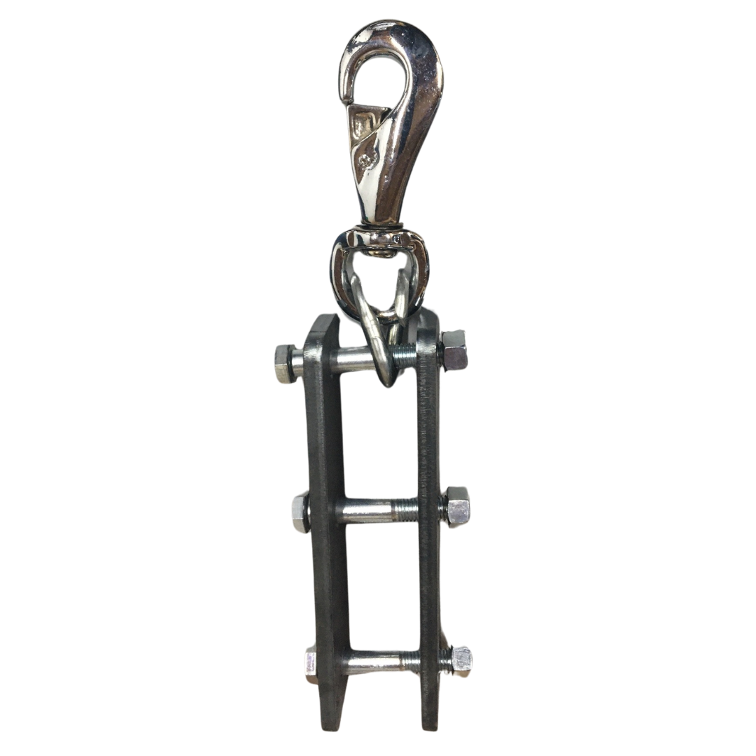 Bag clamp for timber rafters – Jim Bradley Speedball